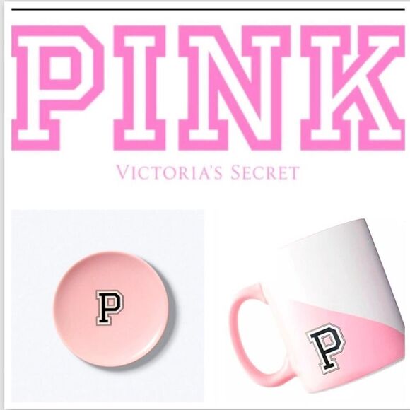 Pink By Victoria’s Secret Mug & Dish - Picture 1 of 3